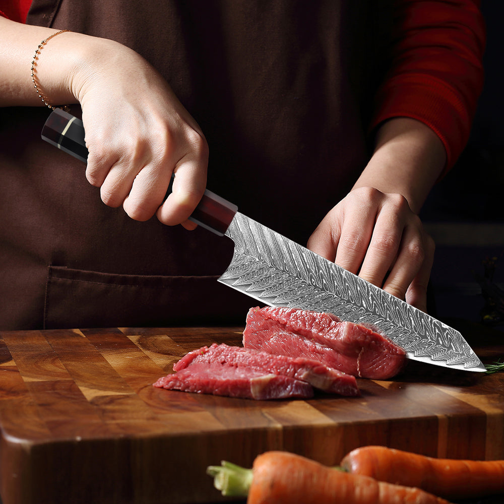 Sternsteiger Damastmesser Dragon Damastmesser Serie - Schwarz braun Griff