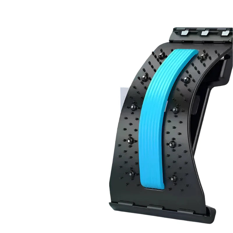 NNEOBA Adjustable Back Stretcher & Massager Lumbar Support Blue