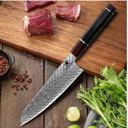 Sternsteiger Damastmesser Dragon Damastmesser Serie - Schwarz braun Griff