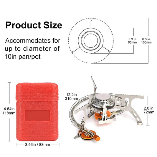 NNEOBA Portable Camping Gas Stove Folding Outdoor Burner (3500W)
