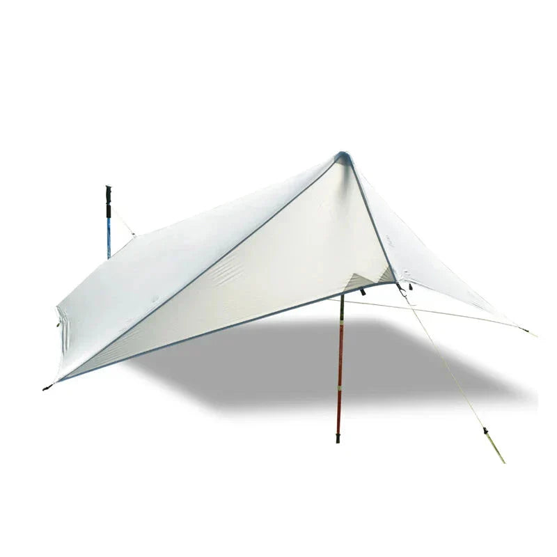 Ultra-Light Waterproof Camping Rainfly Tent Tarp Canopy (White)