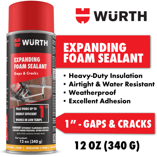 12Oz Expanding Foam Sealant for Gaps and Cracks up to 1 Inch - Insulating Spray Foam