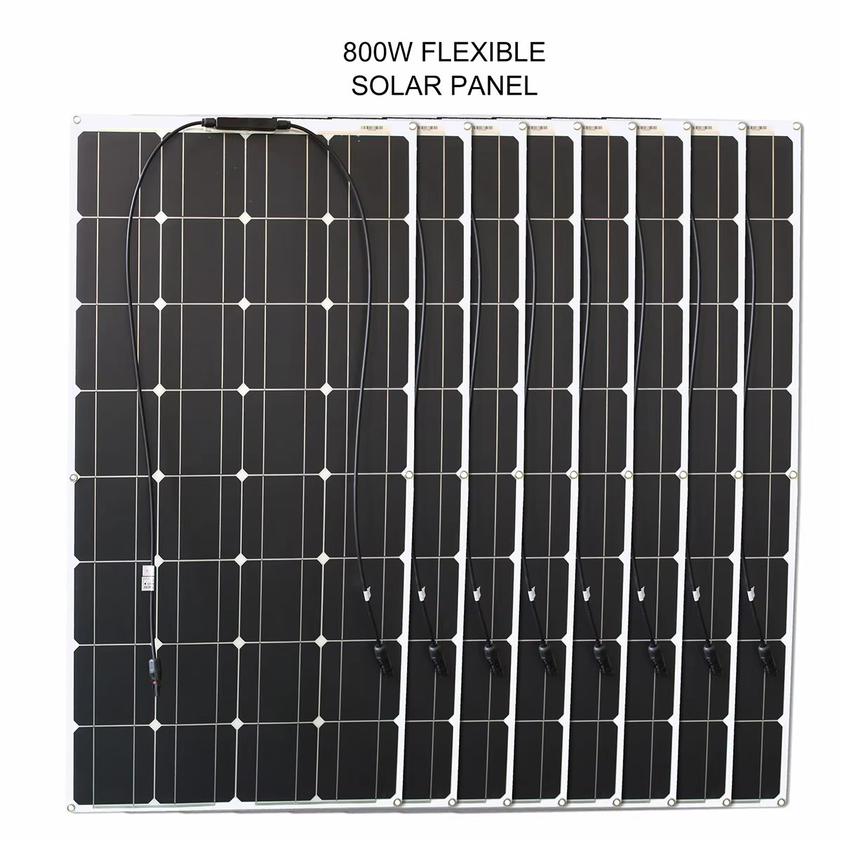 1000W Flexible Solar Panel 12V 24V Panel Solar 100W Monocrystalline Battery Charger for Rv Electric Car Camping Yacht