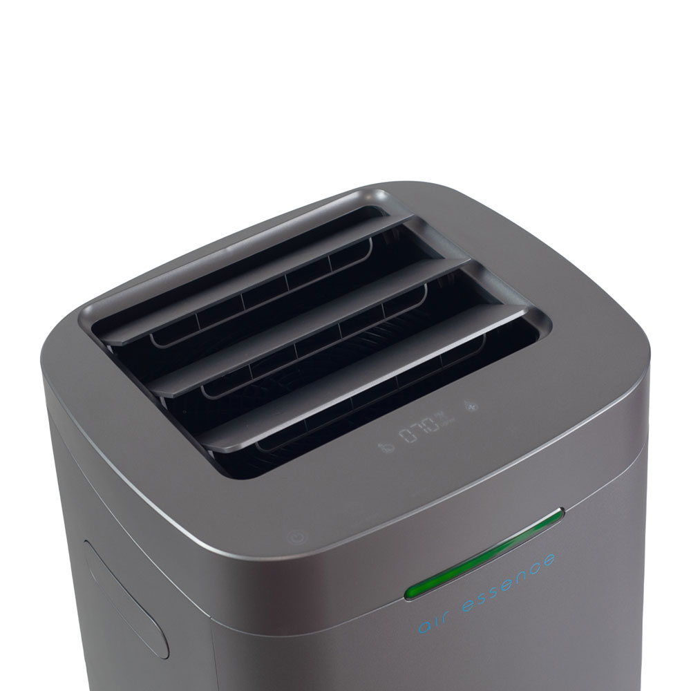 Air Essence™ Eco Plasma LCD ESP Graphene Air Purifier, 60m² Coverage, Non-consumable Graphene ESP Filter, UVC Sterilizer, Grey